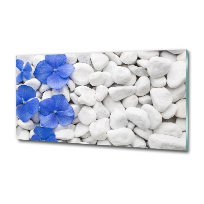 Wall art on glass Hydrangea