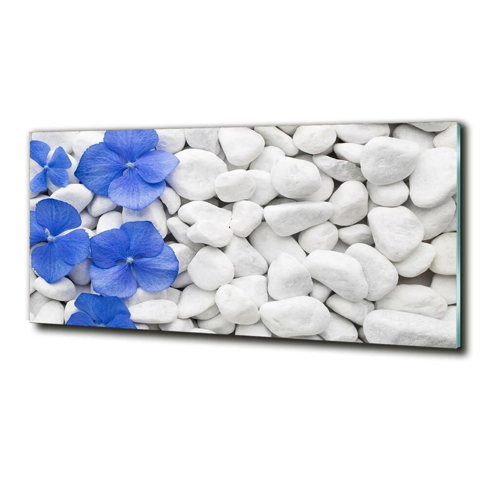 Wall art on glass Hydrangea