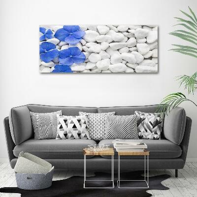 Wall art on glass Hydrangea