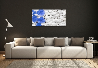 Wall art on glass Hydrangea