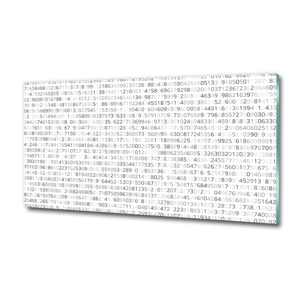 Glass art print Binary code