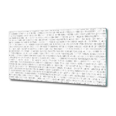 Glass art print Binary code