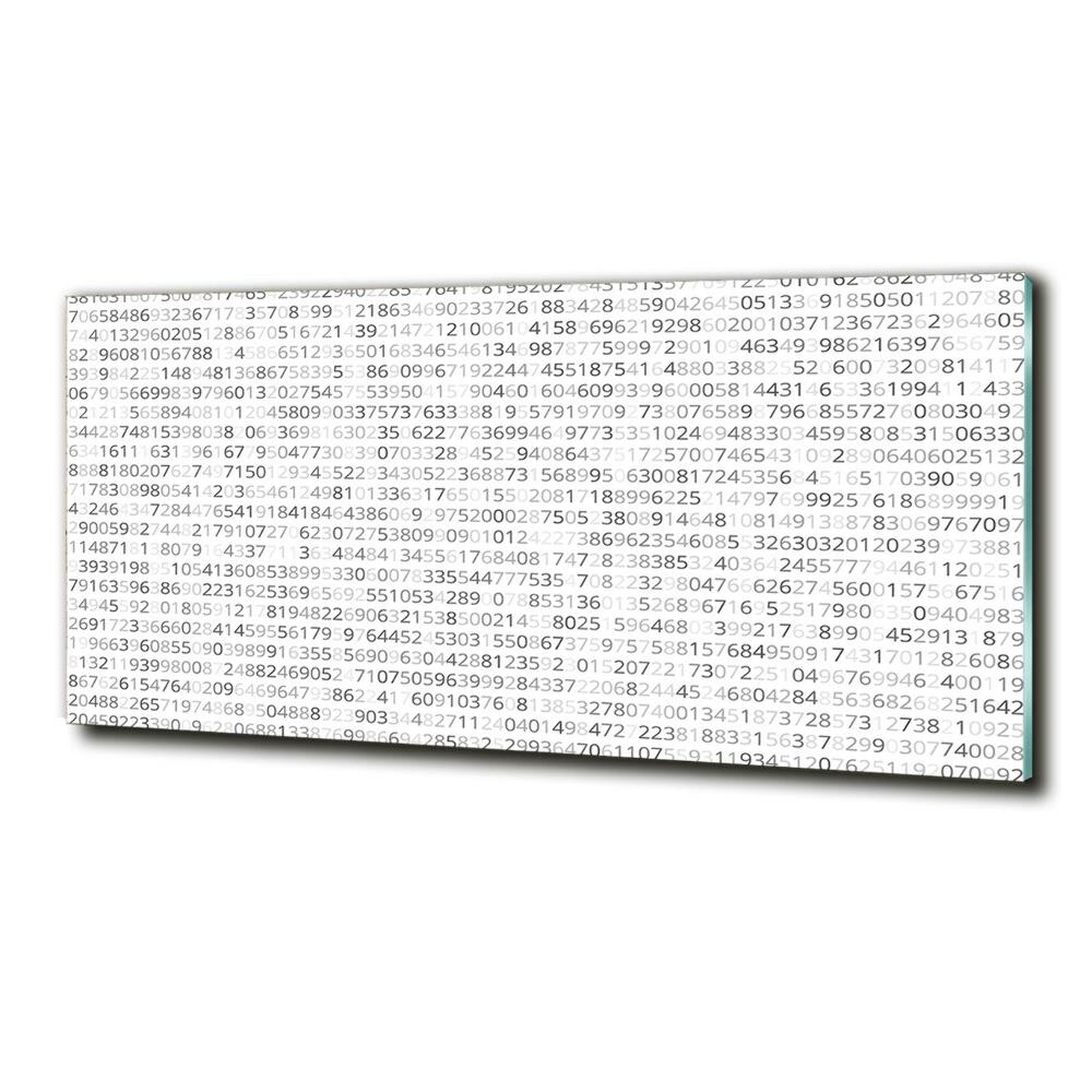 Glass art print Binary code