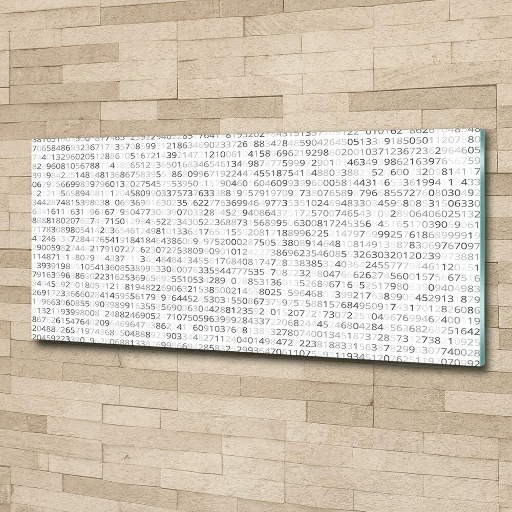 Glass art print Binary code