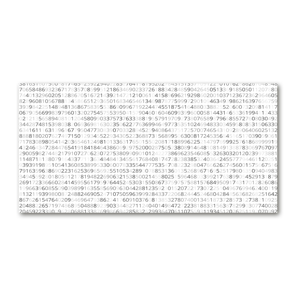 Glass art print Binary code