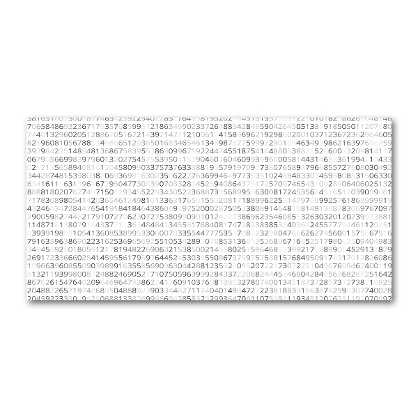 Glass art print Binary code