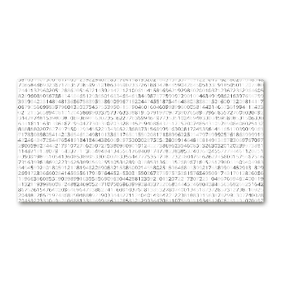 Glass art print Binary code