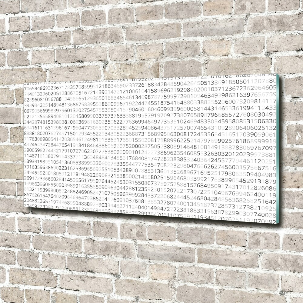 Glass art print Binary code