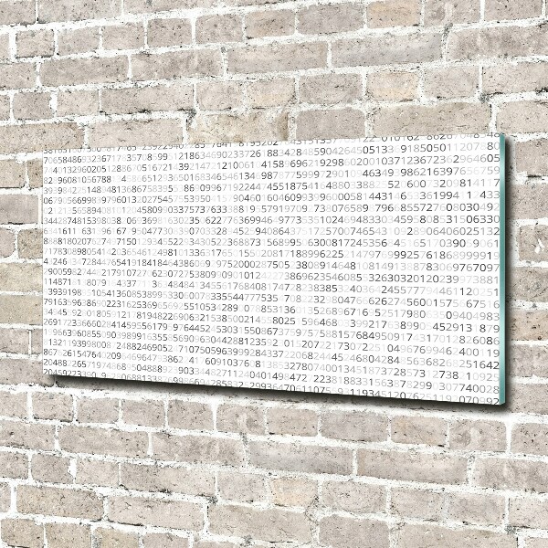 Glass art print Binary code