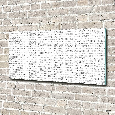 Glass art print Binary code