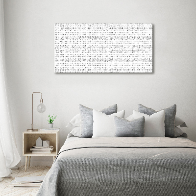 Glass art print Binary code