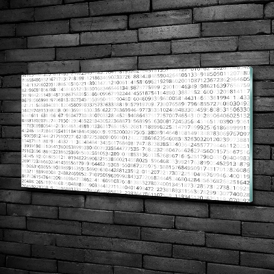 Glass art print Binary code