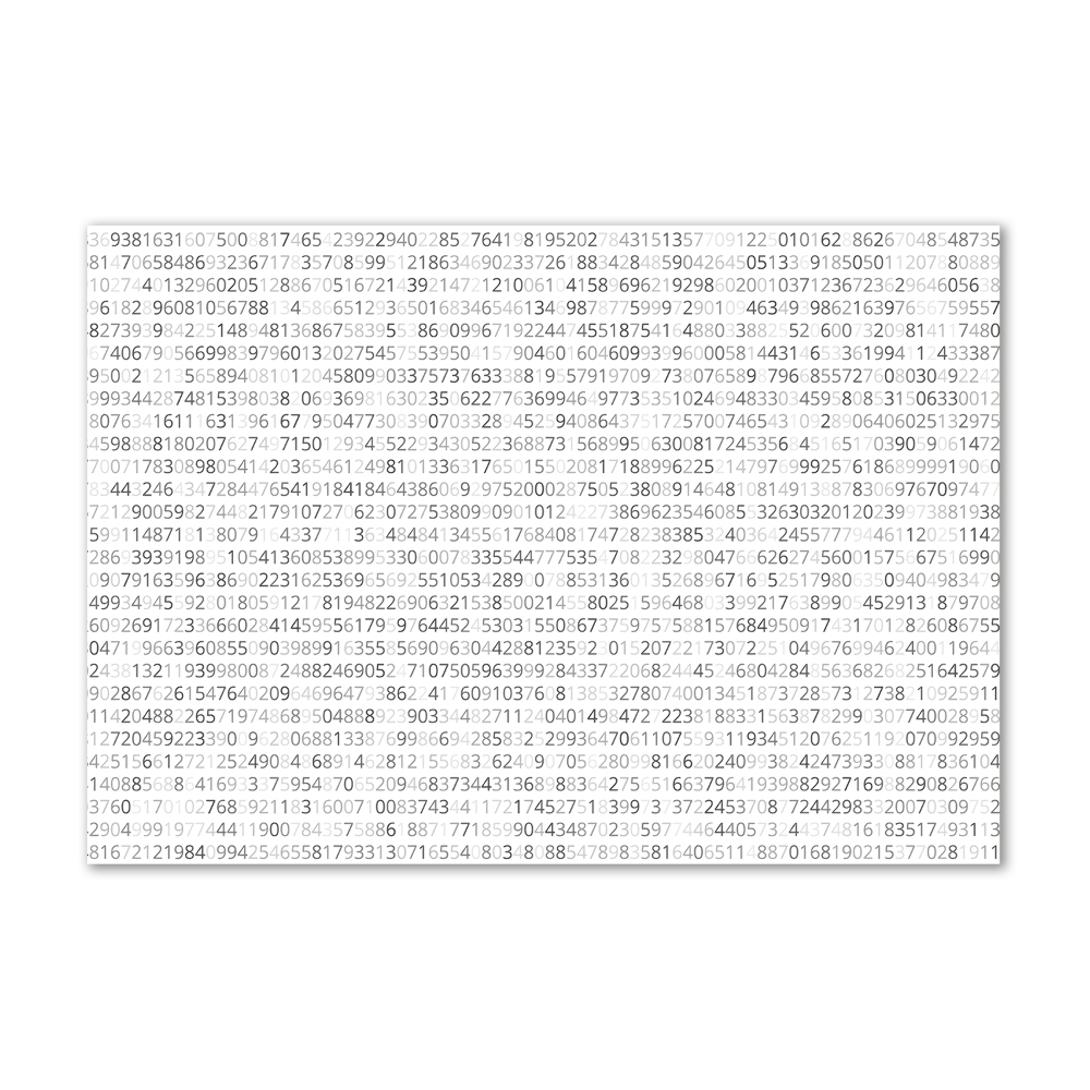 Glass art print Binary code