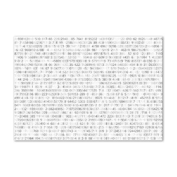 Glass art print Binary code