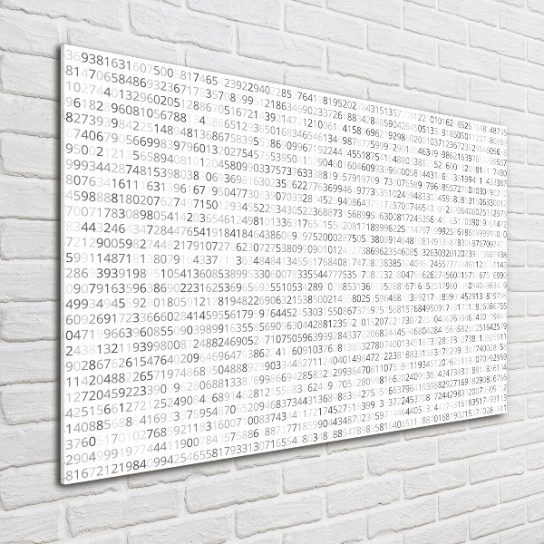 Glass art print Binary code