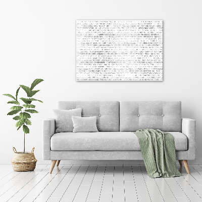 Glass art print Binary code