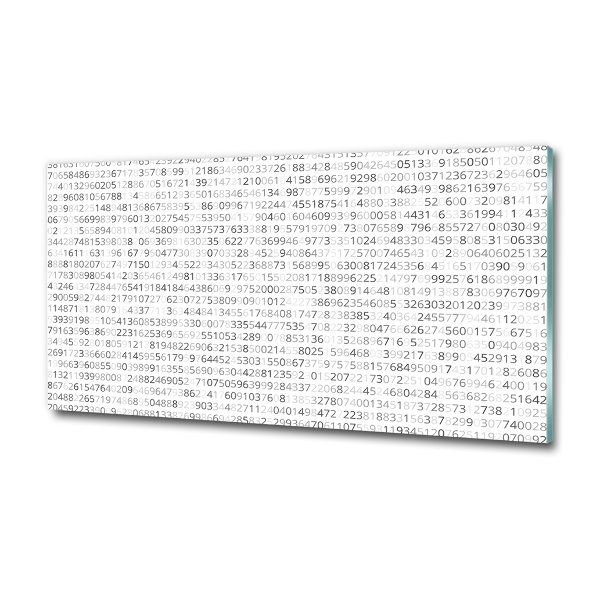 Glass art print Binary code