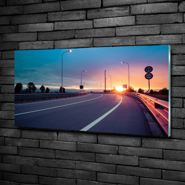 Glass art print Highway