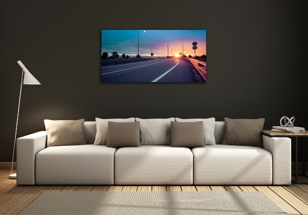 Glass art print Highway