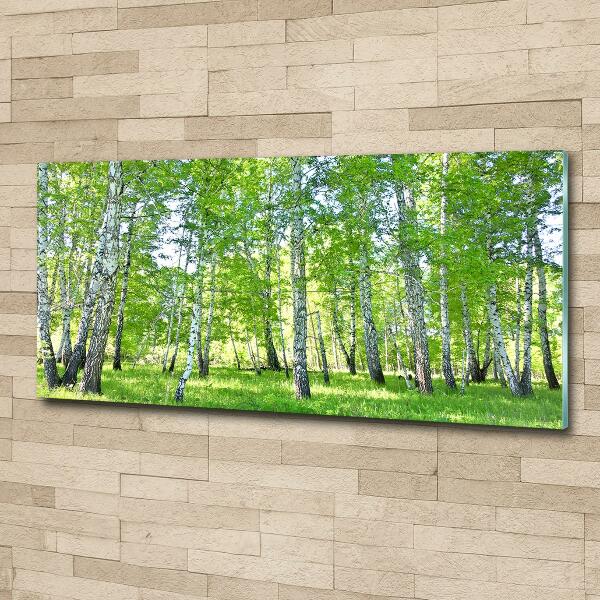 Glass wall art Birch