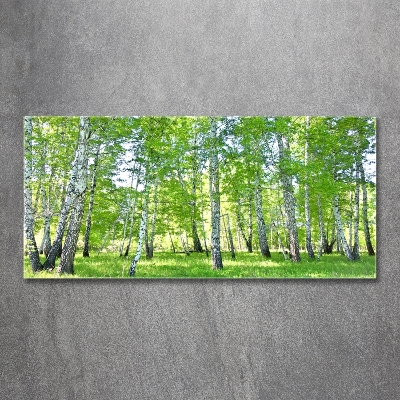 Glass wall art Birch