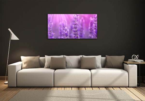 Wall art on glass Lavender