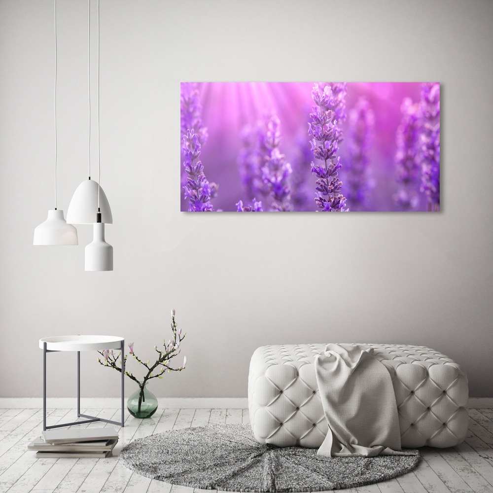 Wall art on glass Lavender