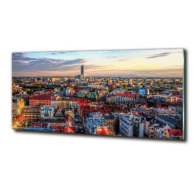 Glass art print Panorama of Wrocław