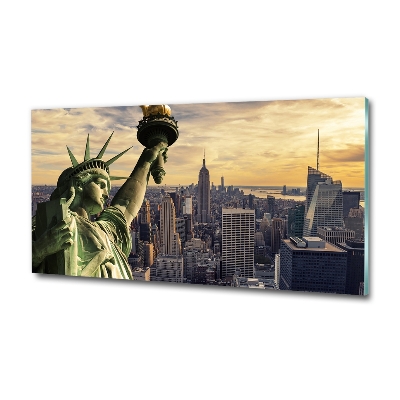 Glass art picture Statue of liberty