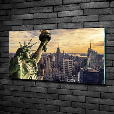 Glass art picture Statue of liberty