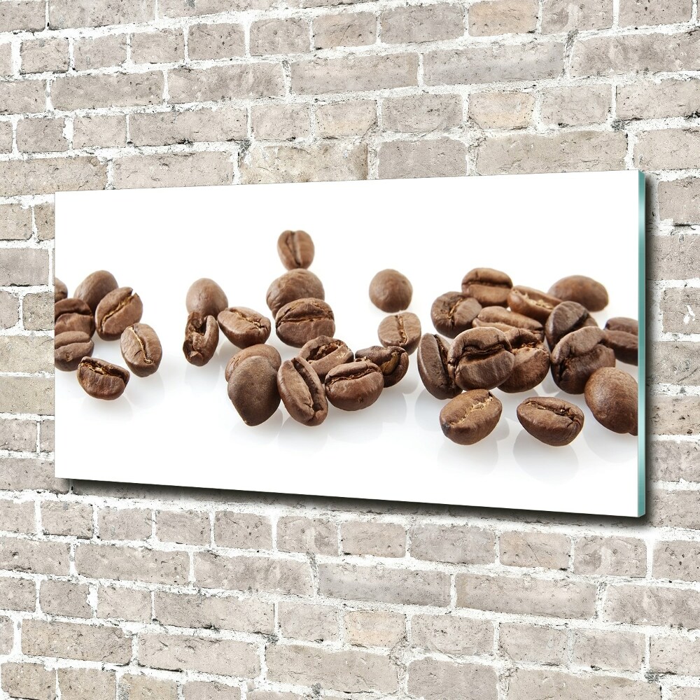 Glass picture wall art Coffee beans