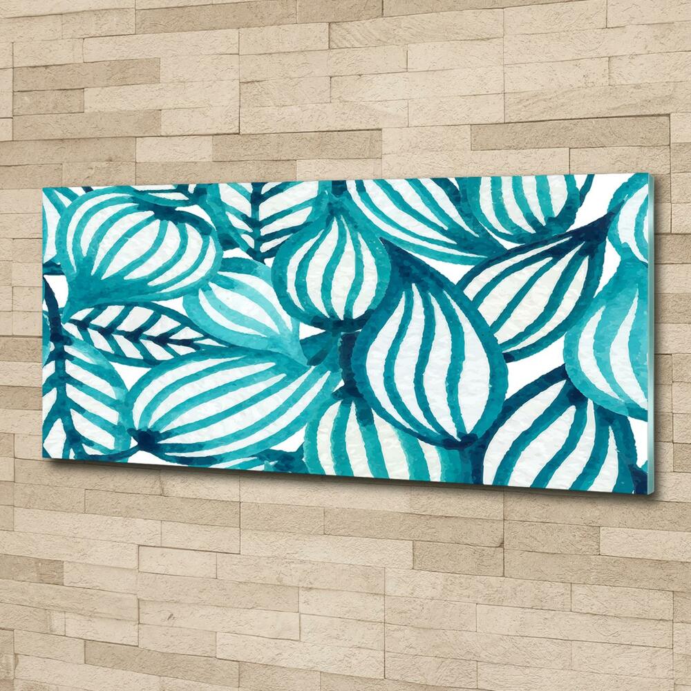 Glass wall art Floral pattern