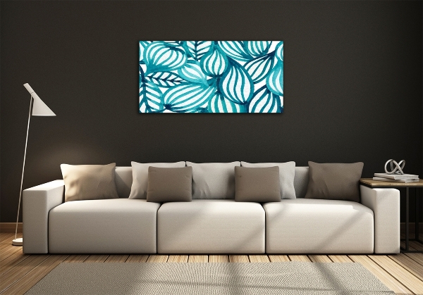 Glass wall art Floral pattern