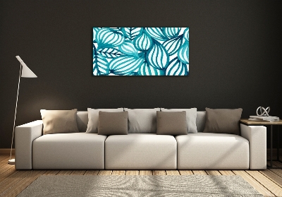 Glass wall art Floral pattern