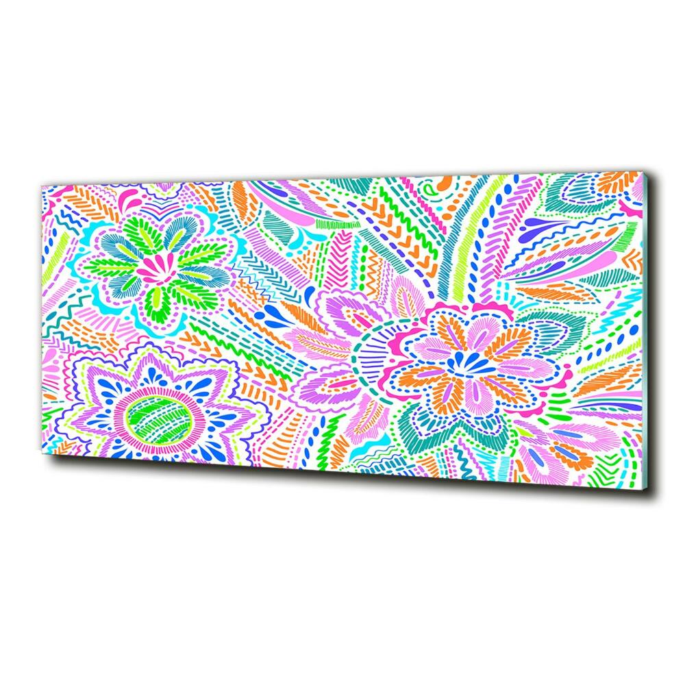 Glass wall art Floral pattern