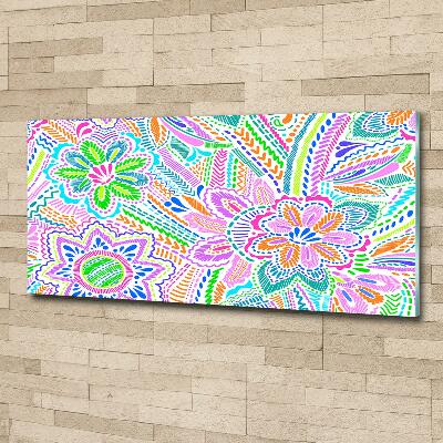 Glass wall art Floral pattern