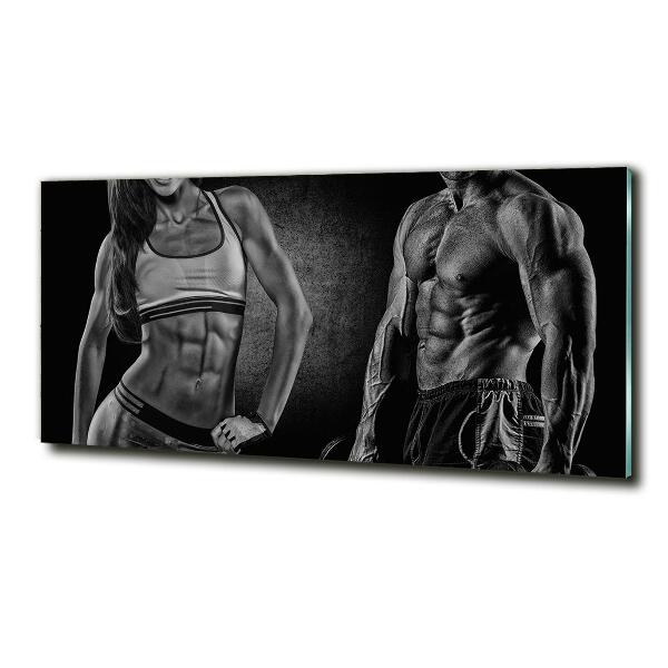 Wall art on glass Muscle structure