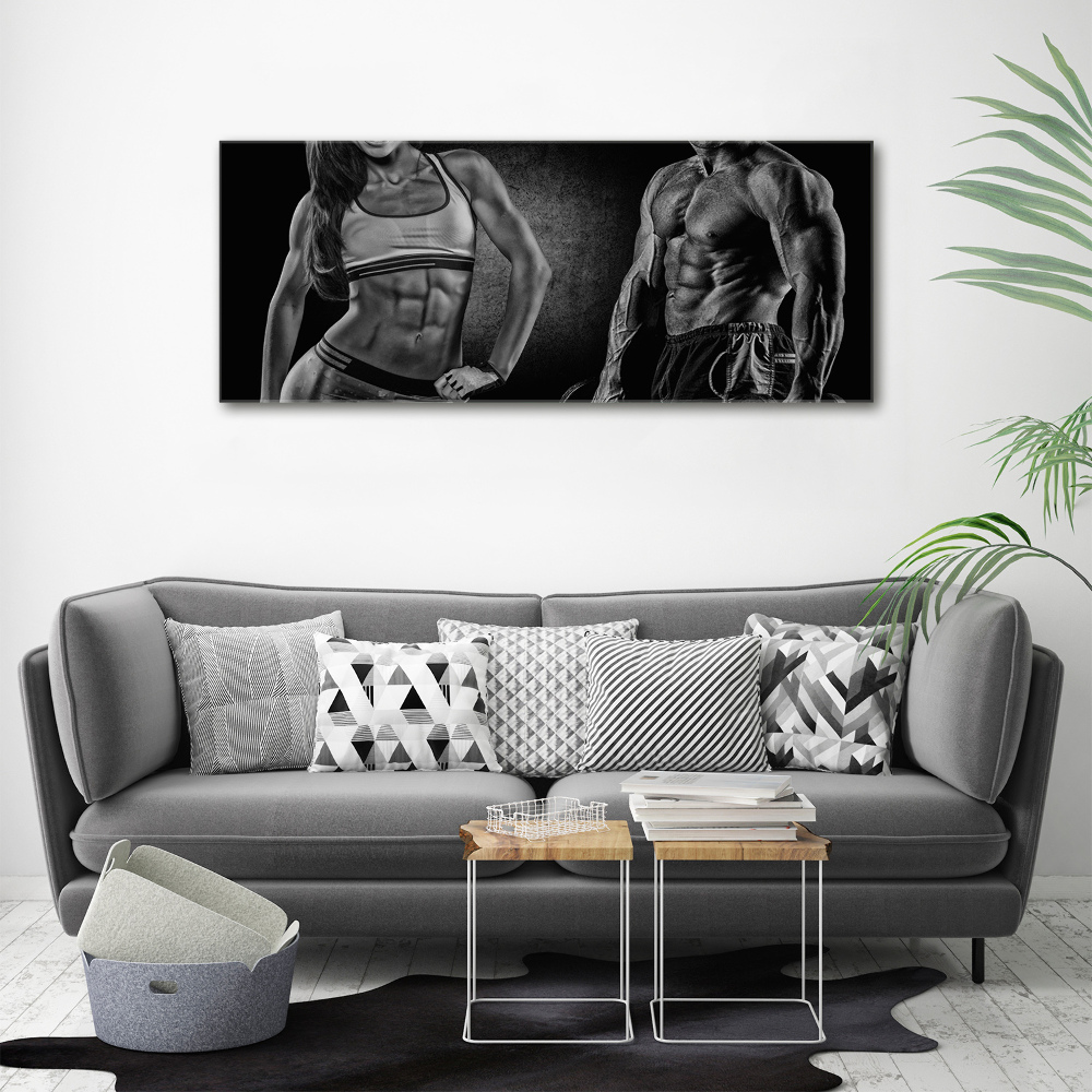 Wall art on glass Muscle structure