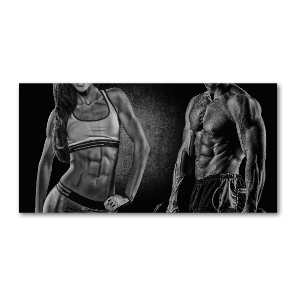 Wall art on glass Muscle structure