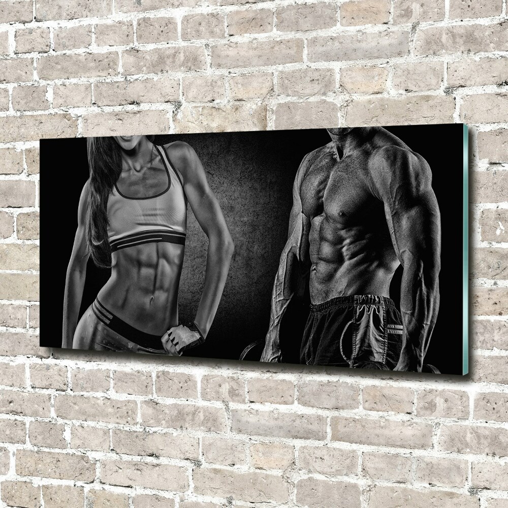 Wall art on glass Muscle structure