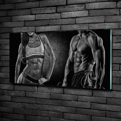 Wall art on glass Muscle structure