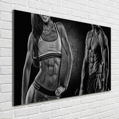 Wall art on glass Muscle structure