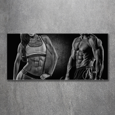 Wall art on glass Muscle structure