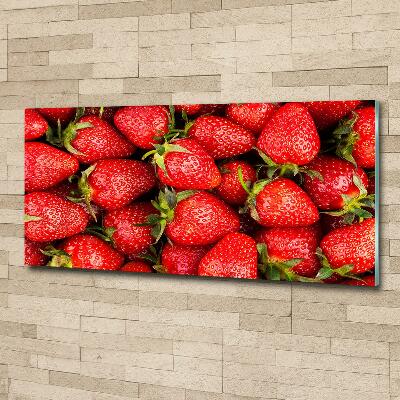 Printed glass wall art Strawberries