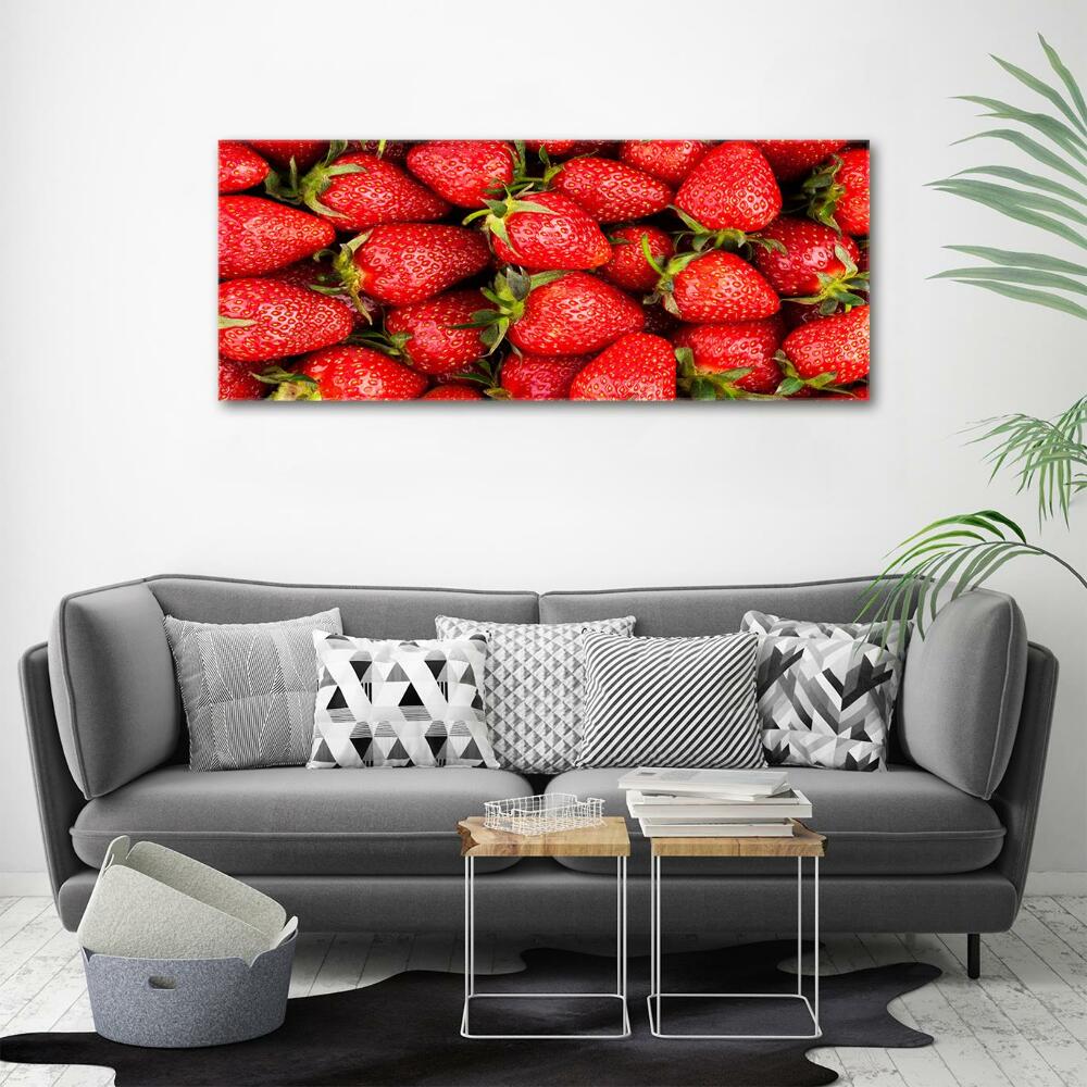 Printed glass wall art Strawberries