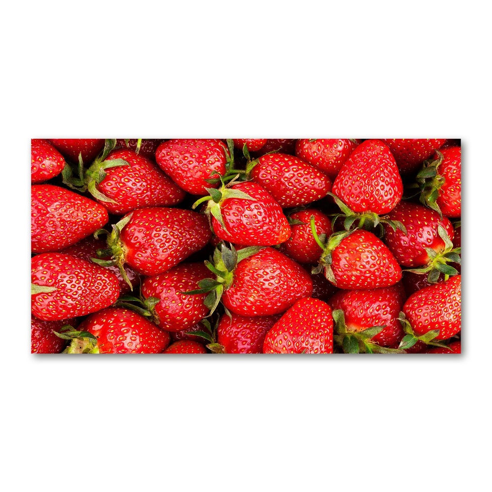 Printed glass wall art Strawberries