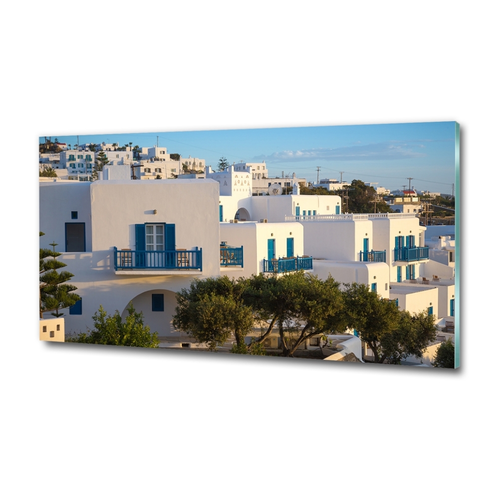 Glass art print Mykonos greece