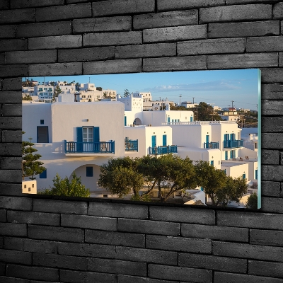 Glass art print Mykonos greece