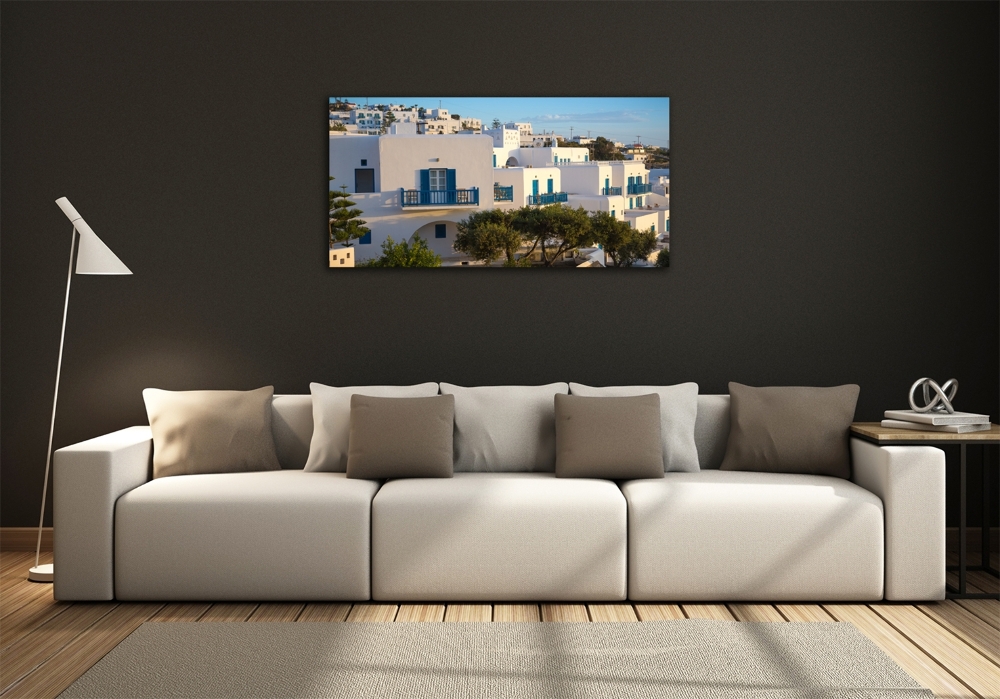 Glass art print Mykonos greece