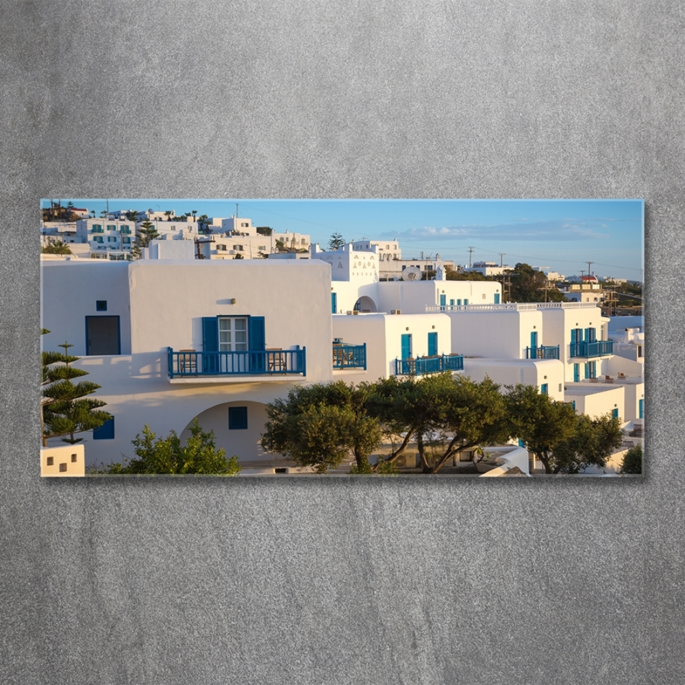 Glass art print Mykonos greece